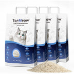 TOPMEOW Katzenstreu Tofu (4 × 4,6 kg), Klumpstreu Katzenstreu, Pflanzlich, Staubarm, Hohe Geruchsbindung