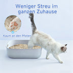 TOPMEOW Katzenstreu Tofu (4 × 4,6 kg), Klumpstreu Katzenstreu, Pflanzlich, Staubarm, Hohe Geruchsbindung