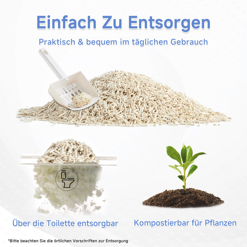 TOPMEOW Katzenstreu Tofu (4 × 4,6 kg), Klumpstreu Katzenstreu, Pflanzlich, Staubarm, Hohe Geruchsbindung