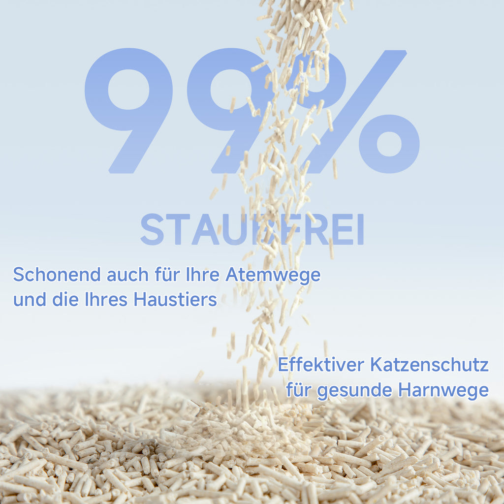 TopMeow Katzenstreu Tofu 4,6 kg (Pflanzliche Klumpstreu für Katzen, Staubarm & Geruchsbindend)