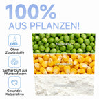 TOPMEOW Katzenstreu Tofu (4 × 4,6 kg), Klumpstreu Katzenstreu, Pflanzlich, Staubarm, Hohe Geruchsbindung